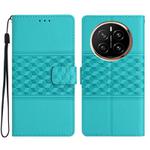For Honor Magic7 Pro Diamond Embossed Skin Feel Leather Phone Case(Blue)