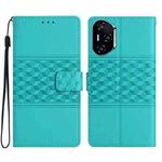 For Honor 400 Pro Global 160.8mm Diamond Embossed Skin Feel Leather Phone Case(Blue)