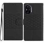 For Honor 400 Pro Global 160.8mm Diamond Embossed Skin Feel Leather Phone Case(Black)