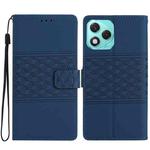 For Honor 400 Lite Global Diamond Embossed Skin Feel Leather Phone Case(Dark Blue)