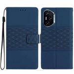 For Honor 400 Global 156.5mm Diamond Embossed Skin Feel Leather Phone Case(Dark Blue)