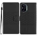 For Honor 400 Global 156.5mm Diamond Embossed Skin Feel Leather Phone Case(Black)