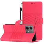 For Motorola Moto G84 5G Diamond Embossed Skin Feel Leather Phone Case(Red)