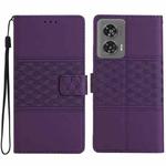 For Motorola Edge 50 Fusion Diamond Embossed Skin Feel Leather Phone Case(Purple)