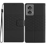 For Motorola Edge 50 Fusion Diamond Embossed Skin Feel Leather Phone Case(Black)