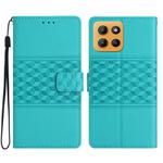 For Motorola Moto G15 Diamond Embossed Skin Feel Leather Phone Case(Blue)