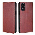 For Honor 200 5G Gloss Oil Solid Color Magnetic Leather Phone Case(Brown)