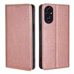 For Honor 200 5G Gloss Oil Solid Color Magnetic Leather Phone Case(Rose Gold)