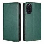 For Honor 200 5G Gloss Oil Solid Color Magnetic Leather Phone Case(Green)