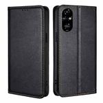 For Honor 200 Pro 5G Gloss Oil Solid Color Magnetic Leather Phone Case(Black)