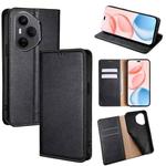 For Honor 400 Pro Global 160.8mm Gloss Oil Solid Color Magnetic Leather Phone Case(Black)