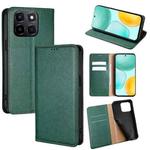For Honor X6c 4G Gloss Oil Solid Color Magnetic Leather Phone Case(Green)