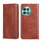 For OnePlus Ace 2 Pro Gloss Oil Solid Color Magnetic Leather Phone Case(Brown)