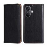 For OnePlus Nord CE3 5G Gloss Oil Solid Color Magnetic Leather Phone Case(Black)