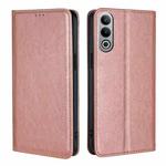 For OnePlus Nord CE4 Gloss Oil Solid Color Magnetic Leather Phone Case(Rose Gold)