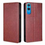 For OnePlus Nord CE 4 Lite 5G Gloss Oil Solid Color Magnetic Leather Phone Case(Brown)