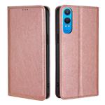For OnePlus Nord CE 4 Lite 5G Gloss Oil Solid Color Magnetic Leather Phone Case(Rose Gold)