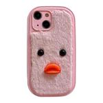 For iPhone 13 Plush Black Eyes Duck TPU Phone Case(Pink)