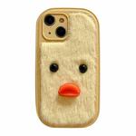 For iPhone 13 Plush Black Eyes Duck TPU Phone Case(Yellow)
