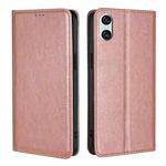 For Sony Xperia 10 VI Gloss Oil Solid Color Magnetic Leather Phone Case(Rose Gold)