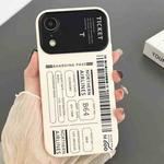 For iPhone XR Ticket Pattern Large Window TPU Phone Case(White)