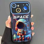 For iPhone 14 Plus Astronaut Pattern Large Window TPU Phone Case(Blue)