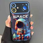 For iPhone 12 Astronaut Pattern Large Window TPU Phone Case(Blue)