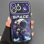 For iPhone 11 Pro Max Astronaut Pattern Large Window TPU Phone Case(Purple)