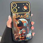 For iPhone 11 Astronaut Pattern Large Window TPU Phone Case(Orange)