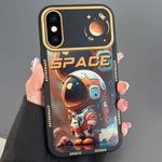 For iPhone X / XS Astronaut Pattern Large Window TPU Phone Case(Orange)