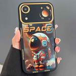 For iPhone XR Astronaut Pattern Large Window TPU Phone Case(Orange)