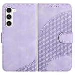 For Samsung Galaxy S24 5G YX0060 Elephant Head Embossed Phone Leather Case with Lanyard(Light Purple)
