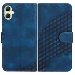 For Samsung Galaxy A05 YX0060 Elephant Head Embossed Phone Leather Case with Lanyard(Royal Blue)