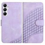For Samsung Galaxy A05s YX0060 Elephant Head Embossed Phone Leather Case with Lanyard(Light Purple)
