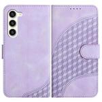 For Samsung Galaxy S23+ 5G YX0060 Elephant Head Embossed Phone Leather Case with Lanyard(Light Purple)