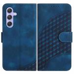 For Samsung Galaxy A55 YX0060 Elephant Head Embossed Phone Leather Case with Lanyard(Royal Blue)