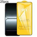For OnePlus 13T 25pcs 9D Full Glue Screen Tempered Glass Film