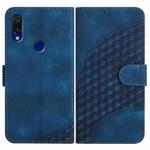 For Xiaomi Redmi 7 YX0060 Elephant Head Embossed Phone Leather Case with Lanyard(Royal Blue)