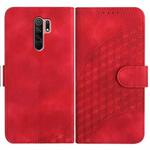 For Xiaomi Redmi 9/9 Prime/Poco M2 YX0060 Elephant Head Embossed Phone Leather Case with Lanyard(Red)