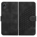 For Xiaomi Redmi 7A YX0060 Elephant Head Embossed Phone Leather Case with Lanyard(Black)