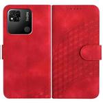 For Xiaomi Redmi 10A 4G YX0060 Elephant Head Embossed Phone Leather Case with Lanyard(Red)