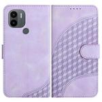 For Xiaomi Redmi A1+ YX0060 Elephant Head Embossed Phone Leather Case with Lanyard(Light Purple)