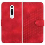 For Xiaomi Redmi K20 YX0060 Elephant Head Embossed Phone Leather Case with Lanyard(Red)