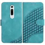 For Xiaomi Redmi K20 YX0060 Elephant Head Embossed Phone Leather Case with Lanyard(Light Blue)