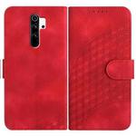 For Xiaomi Redmi Note 8 Pro YX0060 Elephant Head Embossed Phone Leather Case with Lanyard(Red)