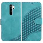 For Xiaomi Redmi Note 8 Pro YX0060 Elephant Head Embossed Phone Leather Case with Lanyard(Light Blue)