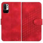 For Xiaomi Redmi Note 10 5G/Poco M3 Pro 5G YX0060 Elephant Head Embossed Phone Leather Case with Lanyard(Red)