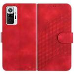 For Xiaomi Redmi Note 10 Pro Max/10 Pro 4G Global YX0060 Elephant Head Embossed Phone Leather Case with Lanyard(Red)
