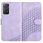 For Xiaomi Redmi Note 11 Pro 4G Global/5G Global YX0060 Elephant Head Embossed Phone Leather Case with Lanyard(Light Purple)