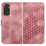 For Xiaomi Redmi Note 11 4G/Note 11S 4G Global YX0060 Elephant Head Embossed Phone Leather Case with Lanyard(Pink)